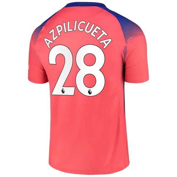 Camiseta Chelsea NO.28 Azpilicueta Replica Tercera Ropa 2020/21 Naranja